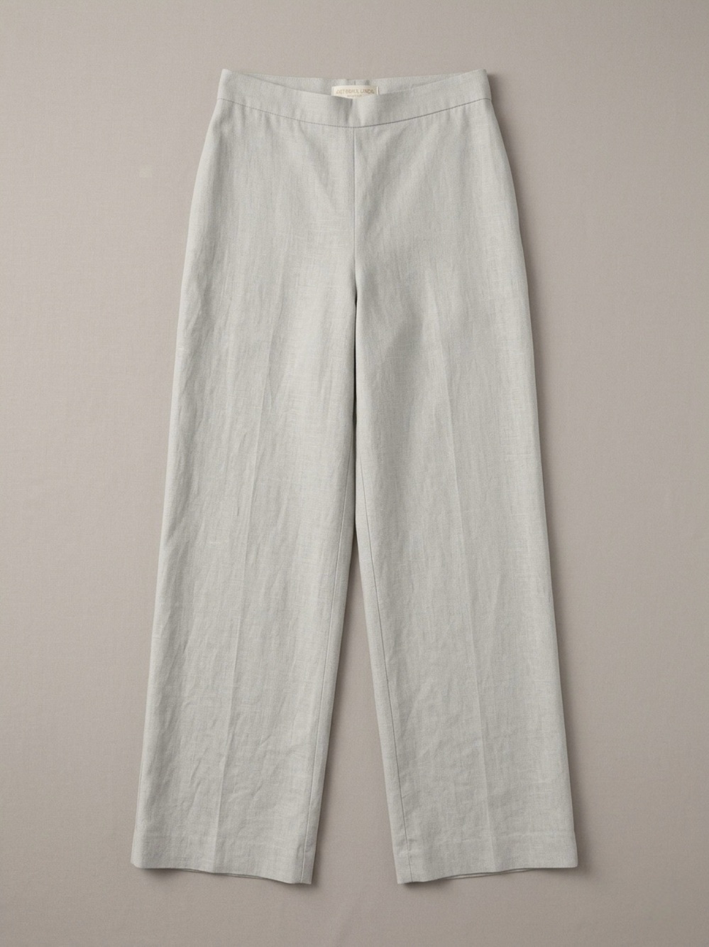 Jones Wear Light Gray Wide-Leg Linen-Blend Pants